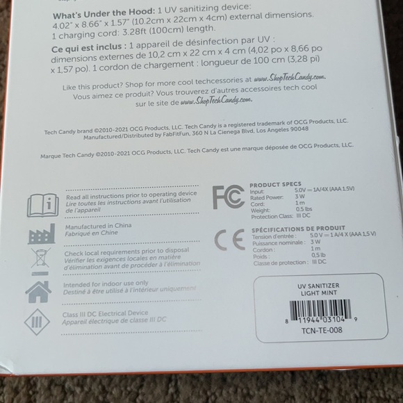 Free with purchase-UV Phone Sanitizer New In Box - Picture 3 of 4